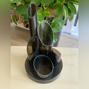 Vintage 1970s Atomic Desktop Caddy Pencil Office Makeup Holder